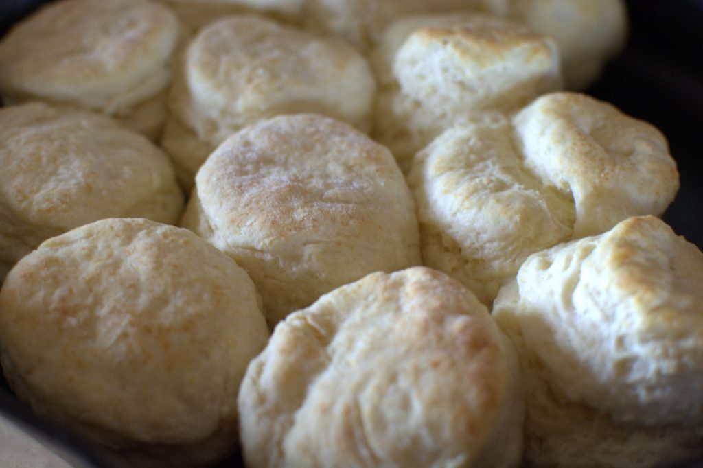 Fluffy, golden brown biscuits