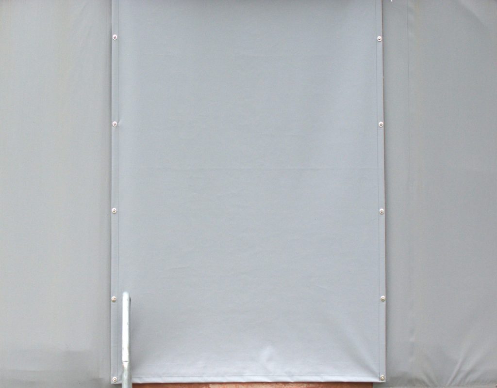 Grey Cover over french doors